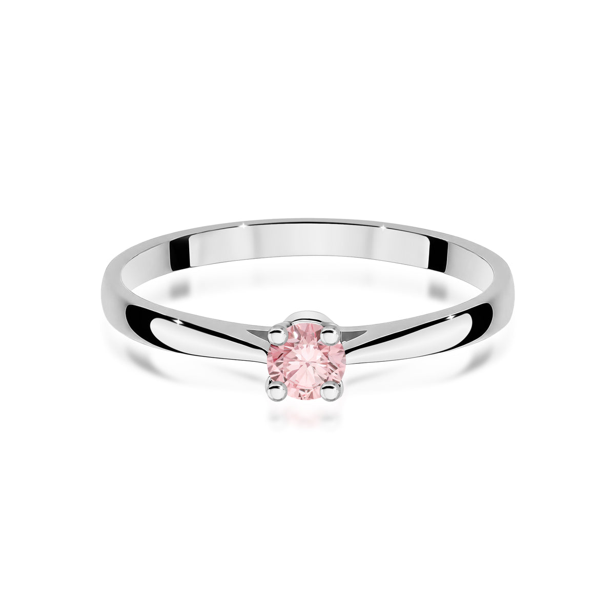 Inel Aur 14K cu Diamant Roz de Laborator 0.15 ct