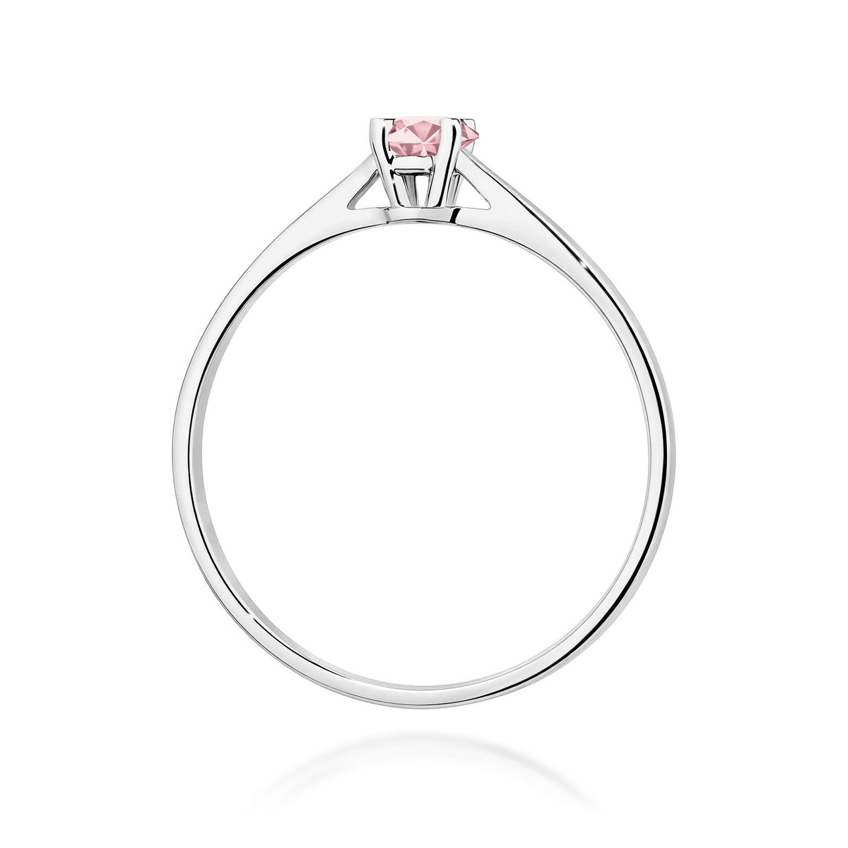 Inel Aur 14K cu Diamant Roz de Laborator 0.15 ct