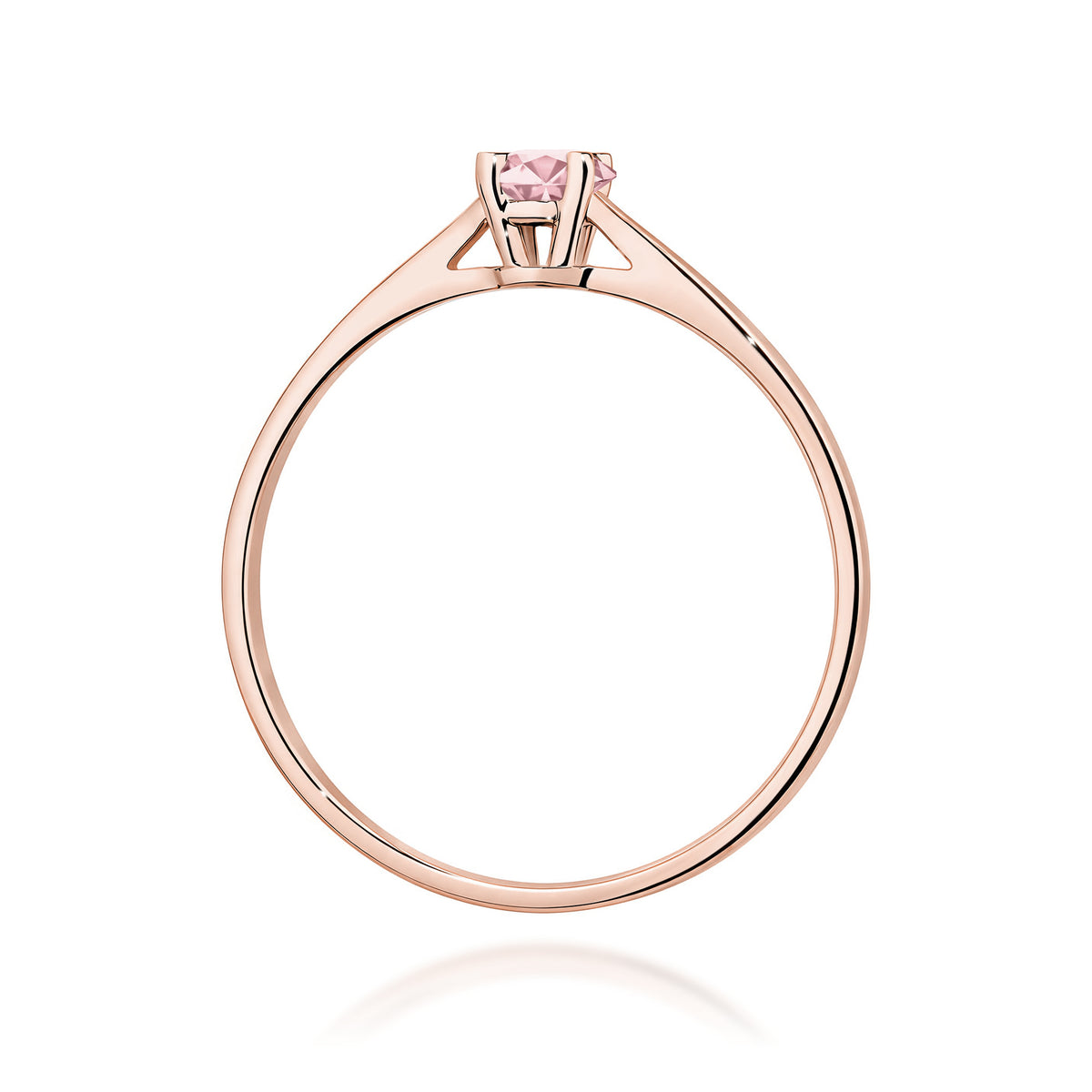 Inel Aur 14K cu Diamant Roz de Laborator 0.15 ct