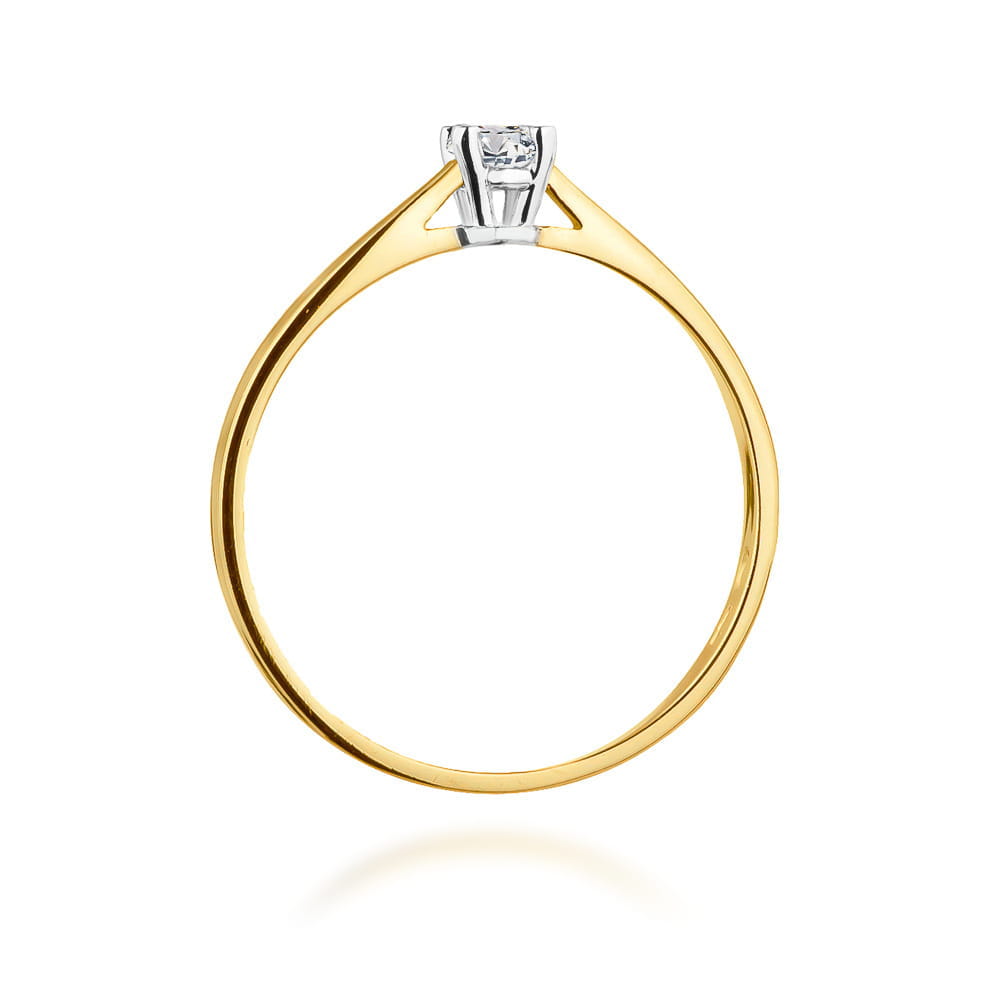 Inel Aur 9K cu Diamant Natural 0.15 ct
