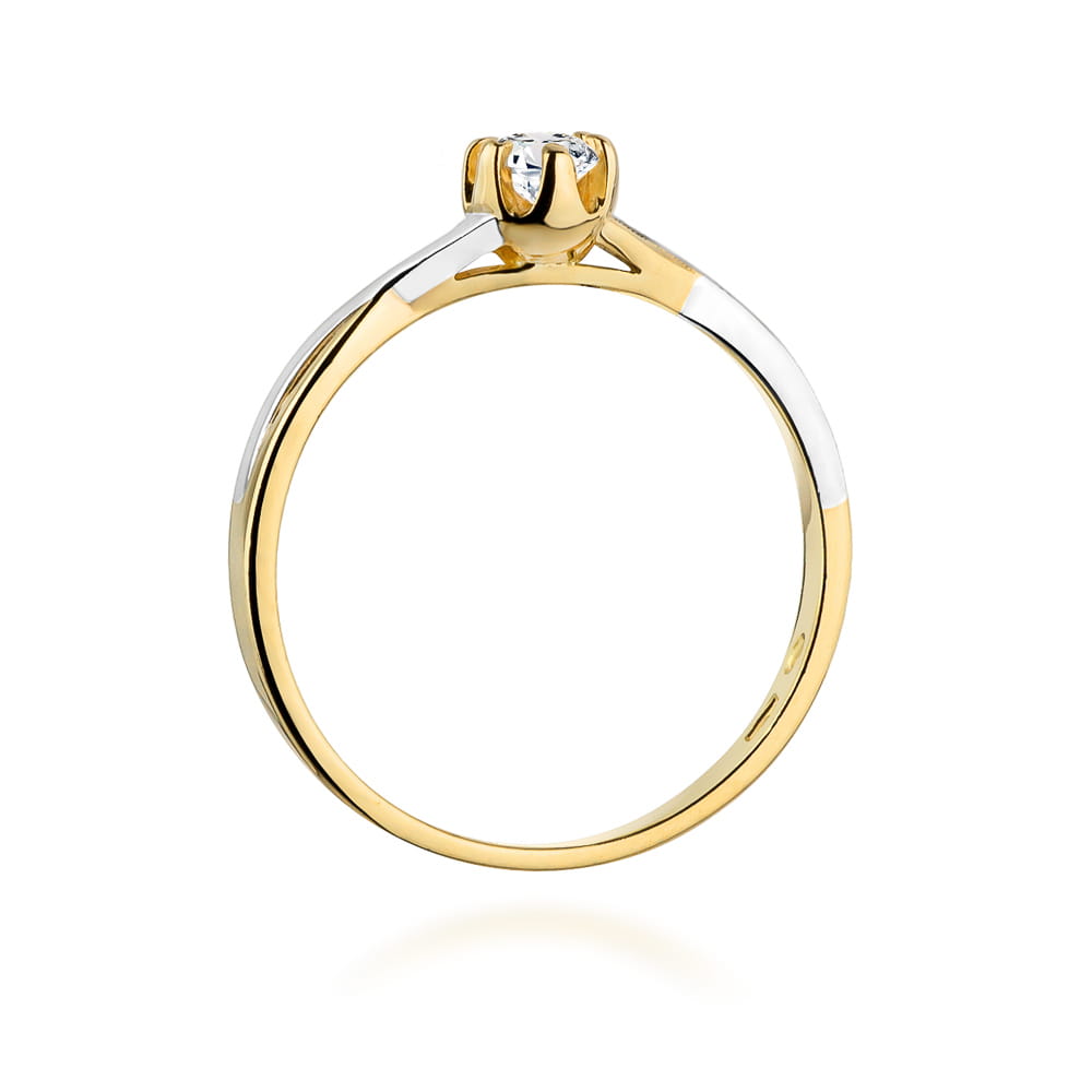 Inel Aur 9K cu Diamant Natural 0.20 ct