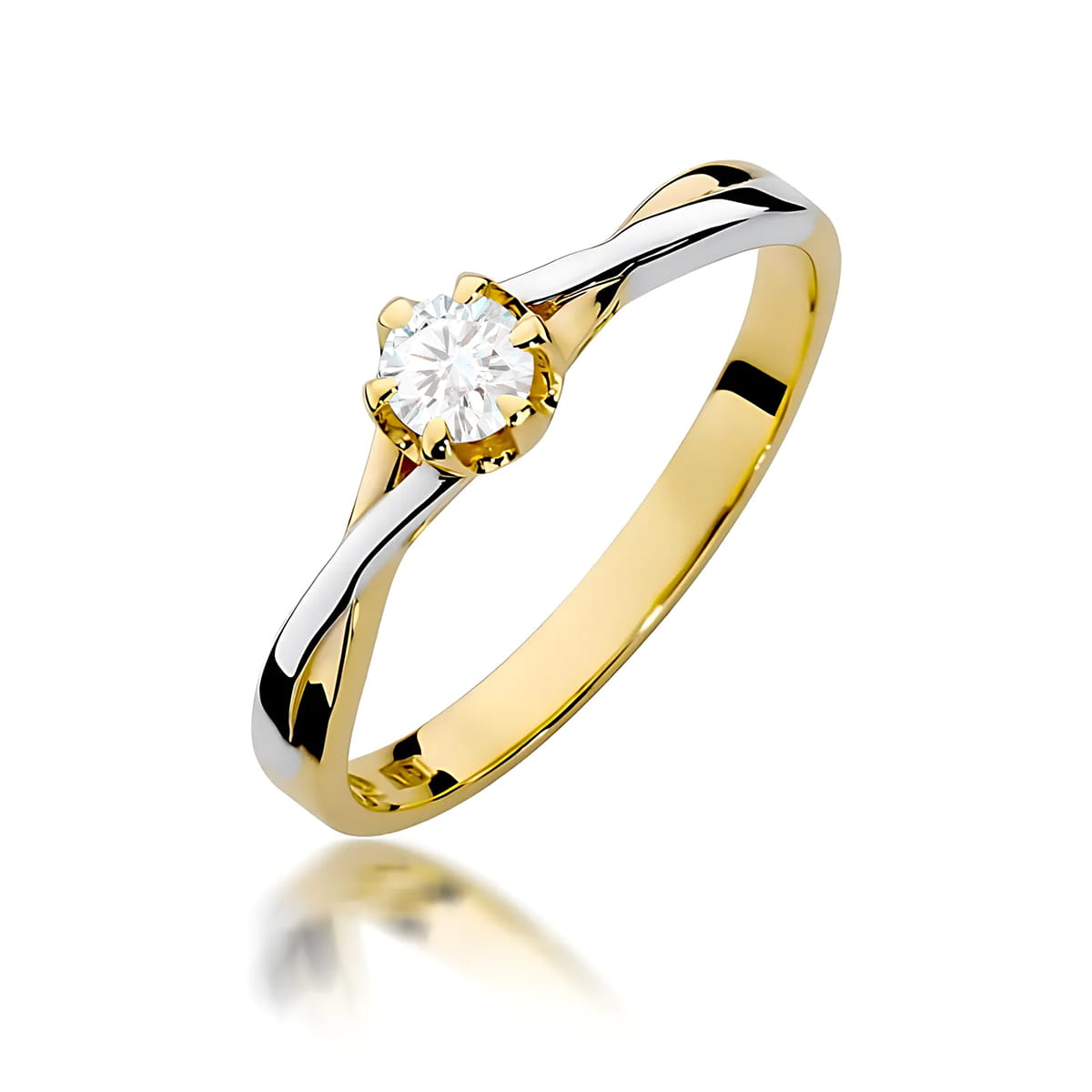 Inel Aur 9K cu Diamant de Laborator 0.20 ct