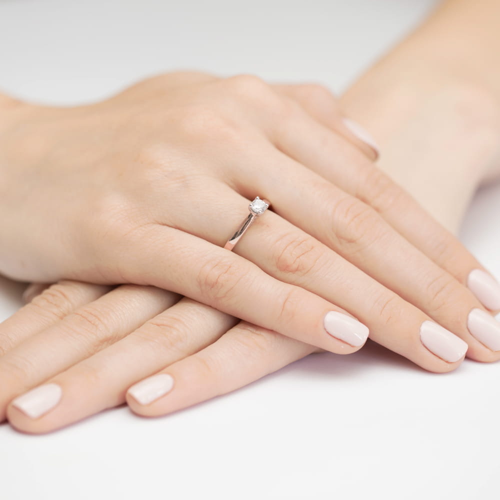 Inel Aur 14K W0341 Diamant Cultivat 0.25ct
