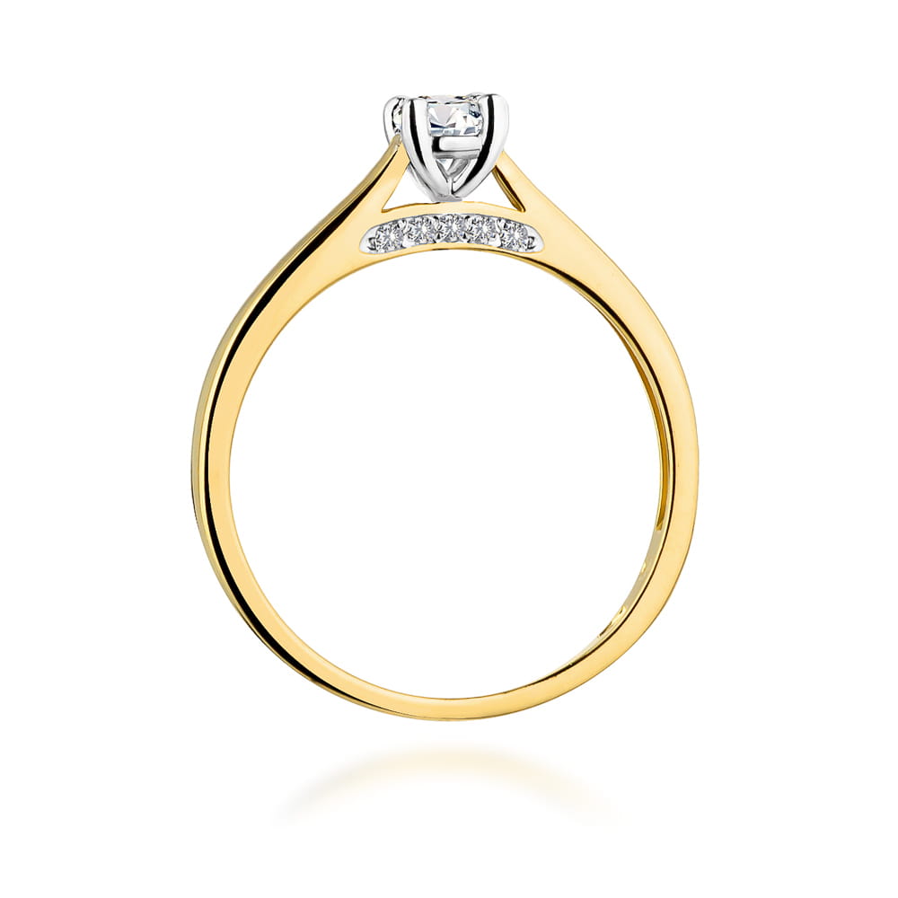 Inel Aur 9K cu Diamante Naturale 0.30 ct