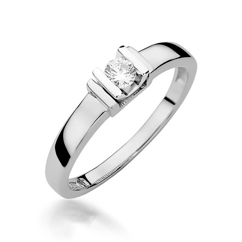 Inel Aur 9K cu Diamant Natural 0.10 ct