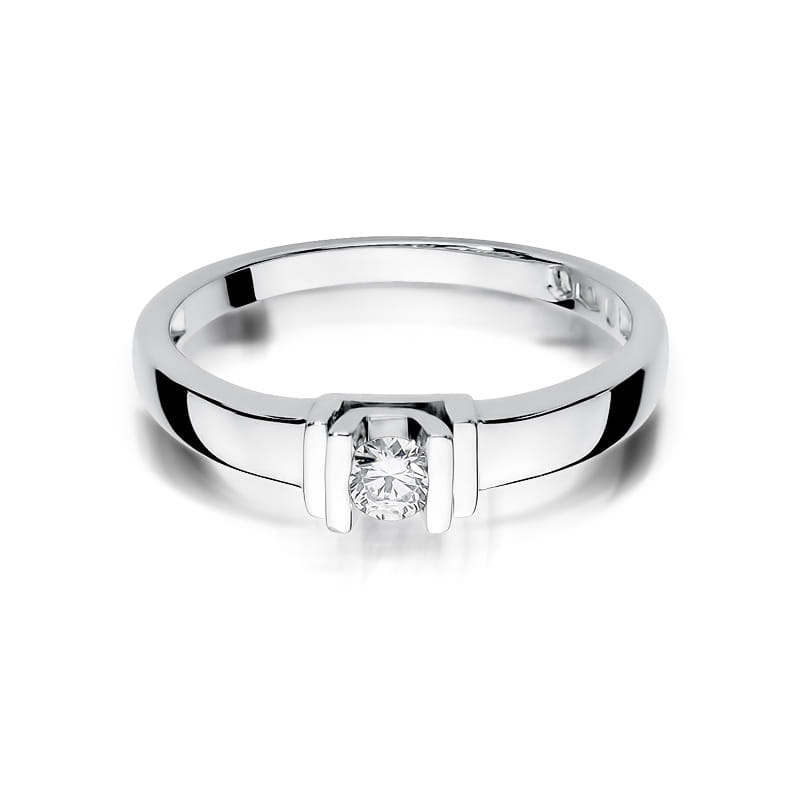 Inel Aur 9K cu Diamant Natural 0.10 ct