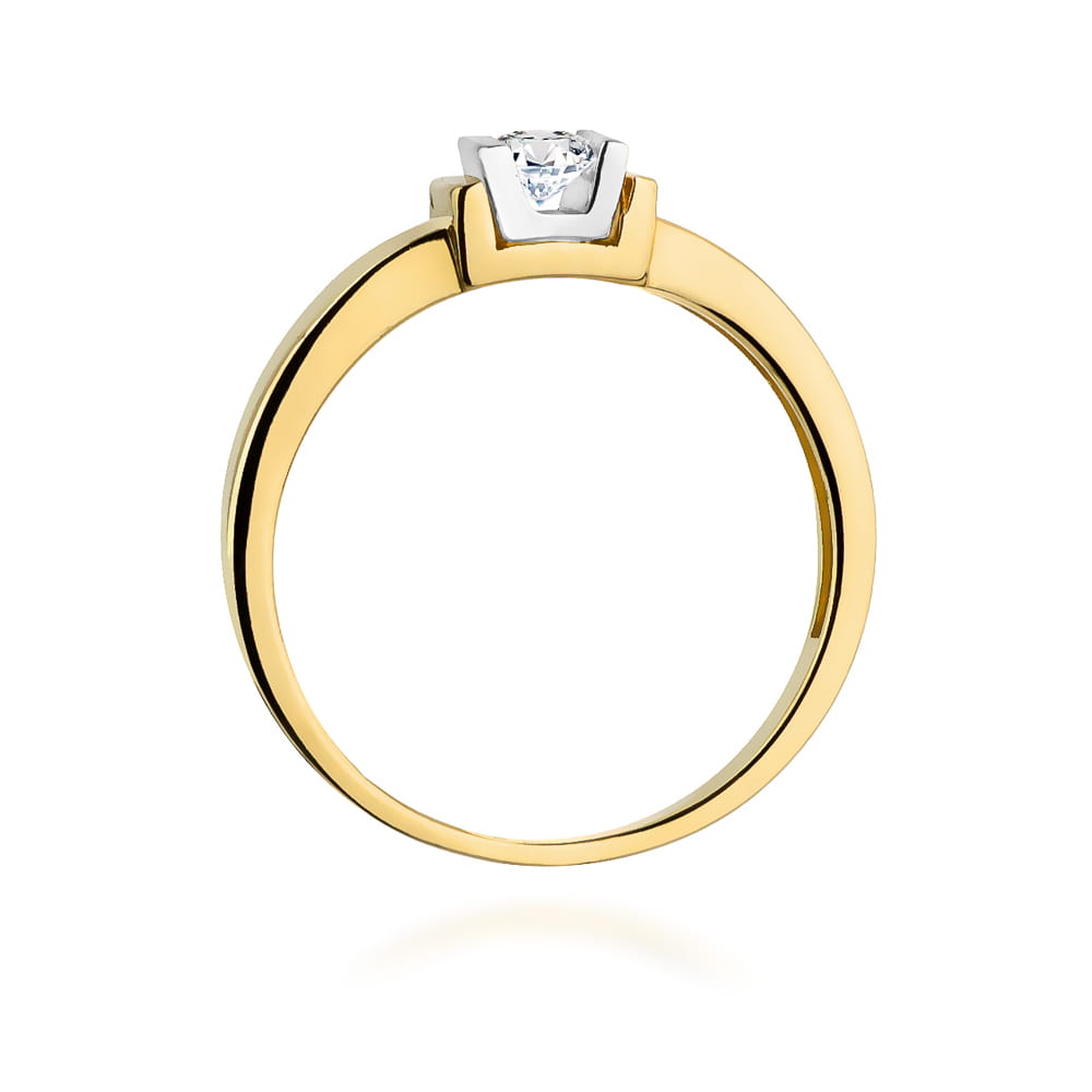 Inel Aur 9K cu Diamant Natural 0.10 ct