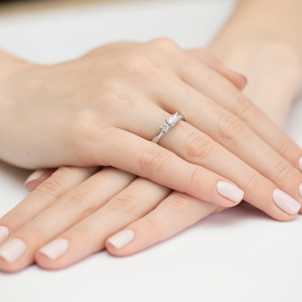 Inel Aur 9K cu Diamante Naturale 0.49 ct