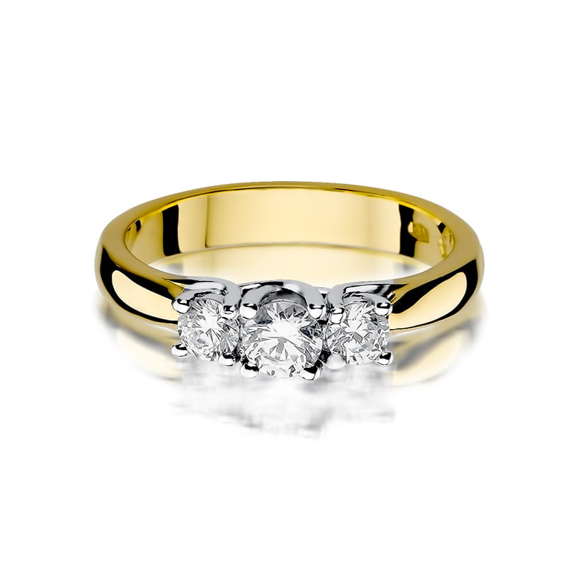 Inel Aur 9K cu Diamante Naturale 0.49 ct