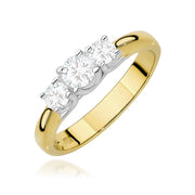 Inel Aur 9K cu Diamante de Laborator 0.49 ct