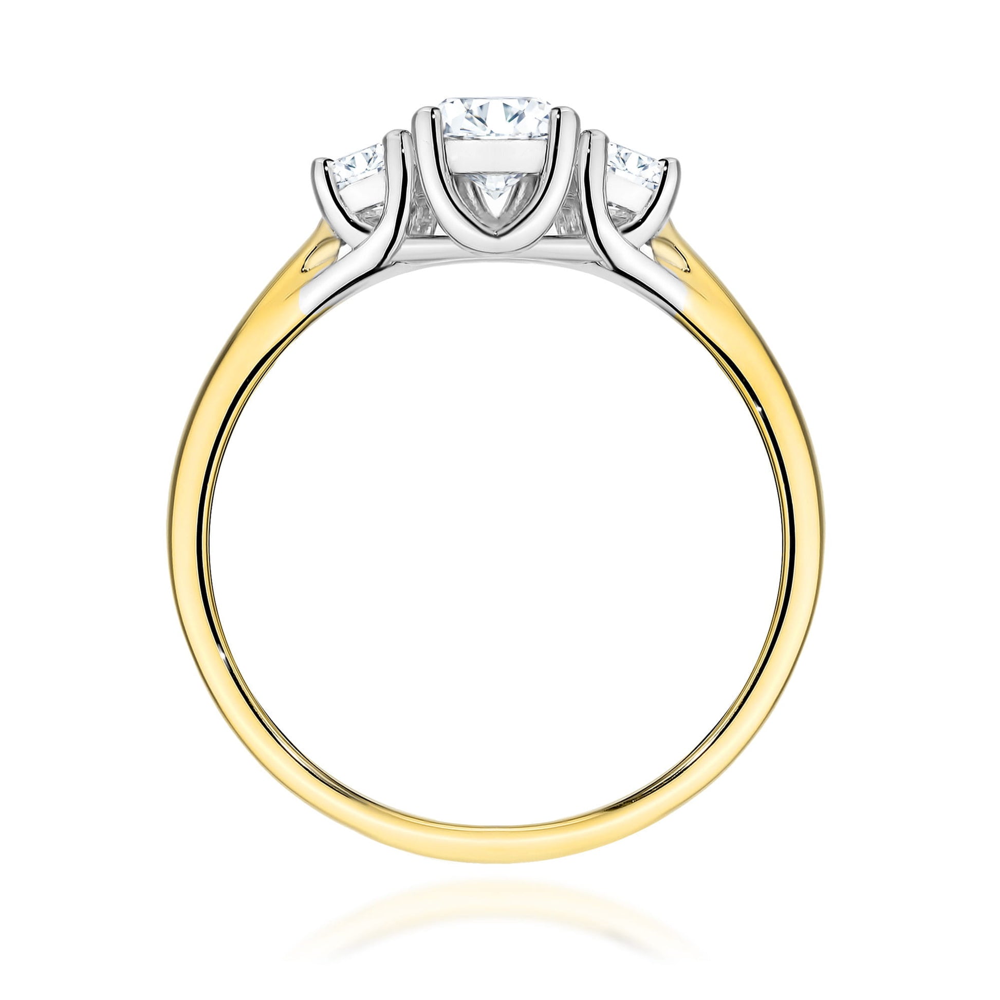 Inel Aur 9K cu Diamante de Laborator 0.49 ct