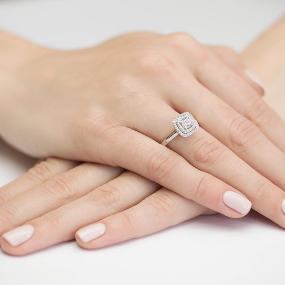 Inel Aur 9K cu Diamante Naturale 0.50 ct