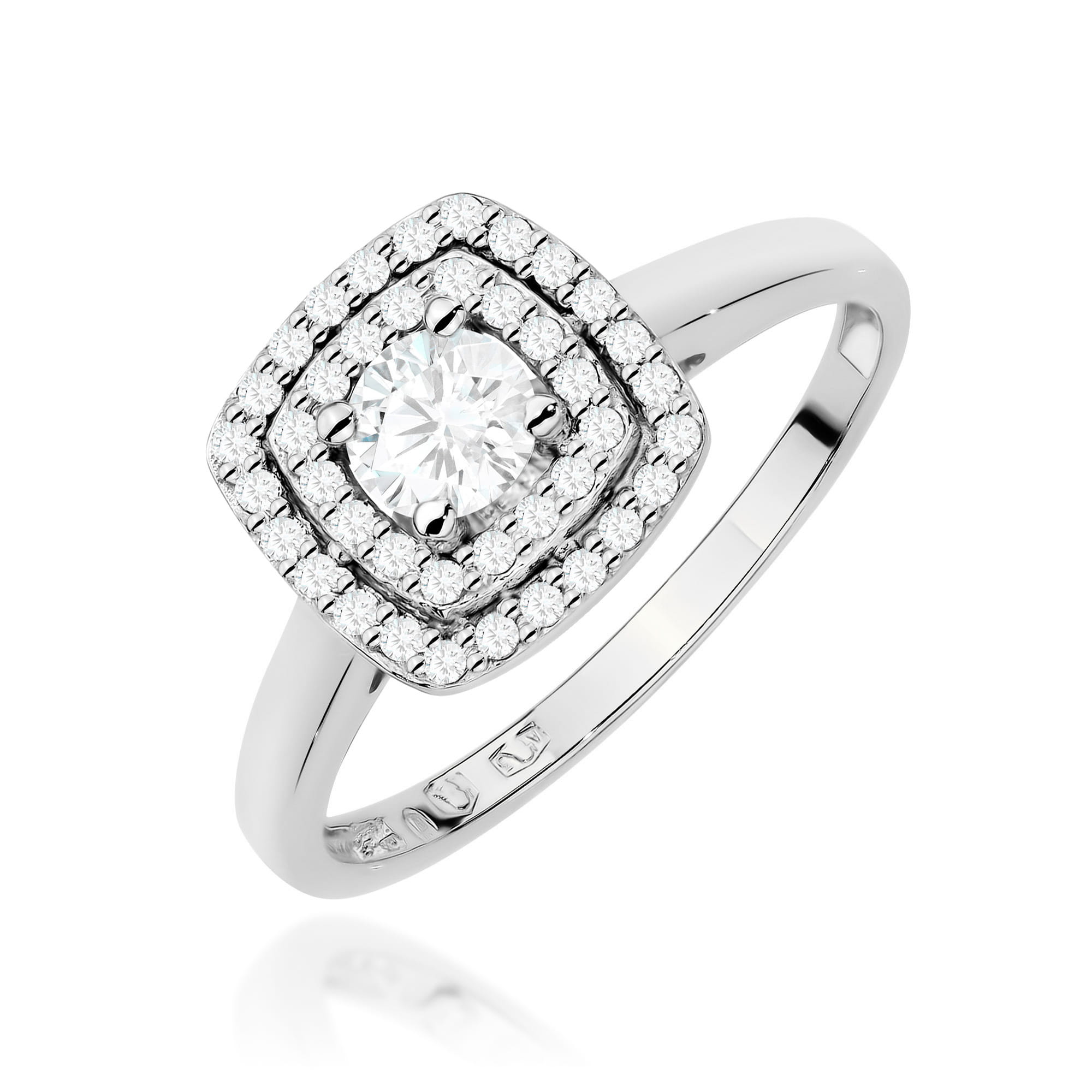 Inel Aur 9K cu Diamante de Laborator 0.50 ct