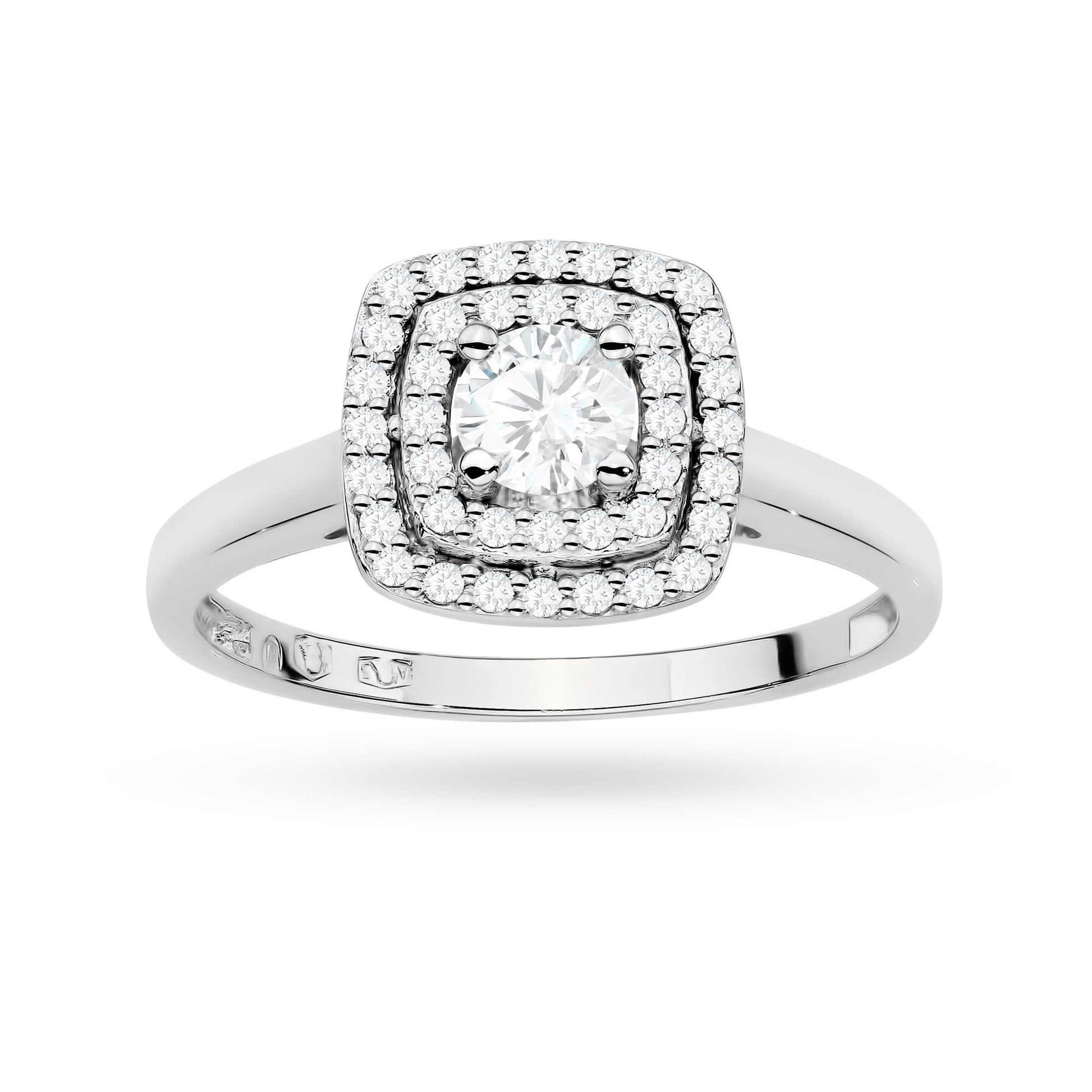 Inel Aur 9K cu Diamante de Laborator 0.50 ct