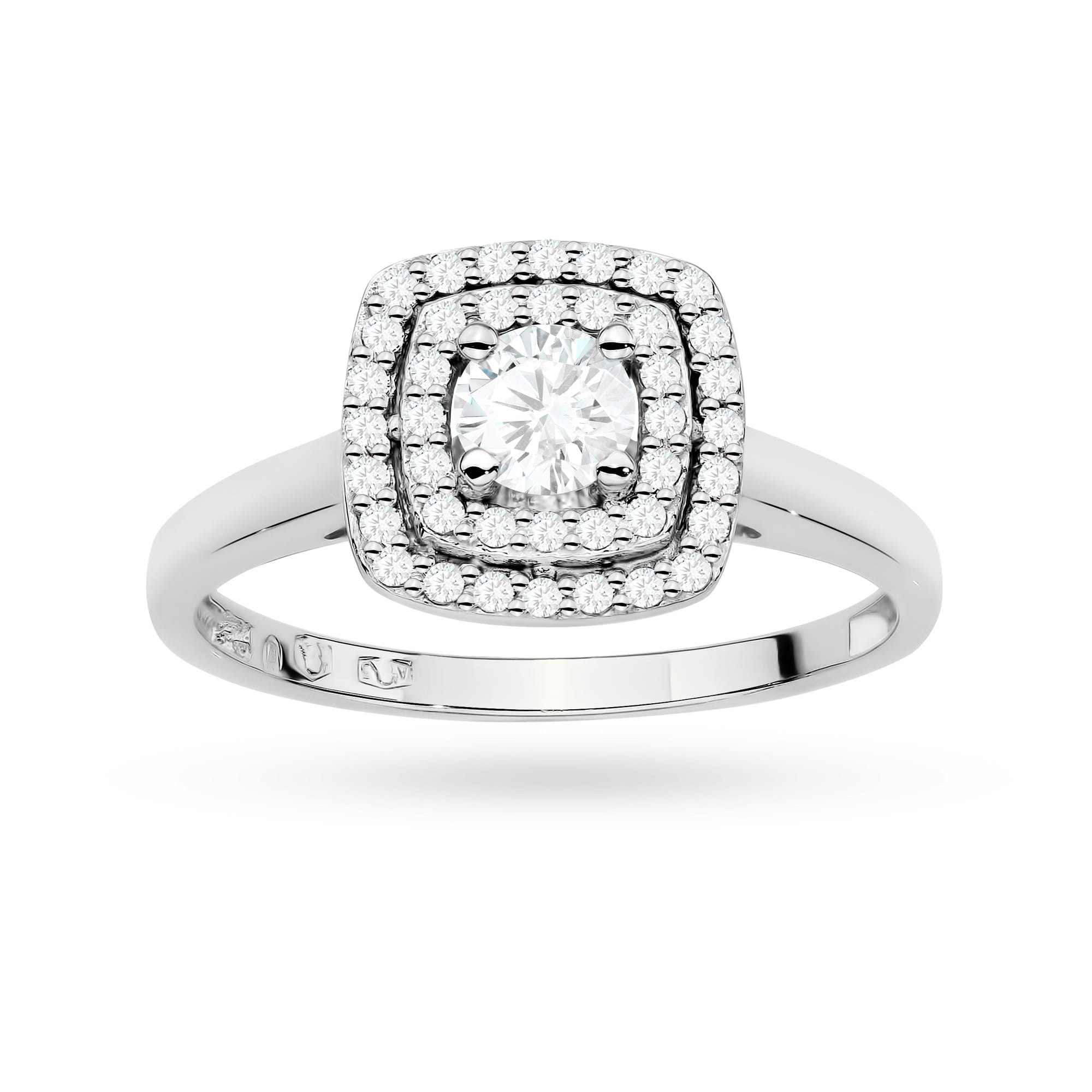 Inel Aur 9K cu Diamante de Laborator 0.50 ct