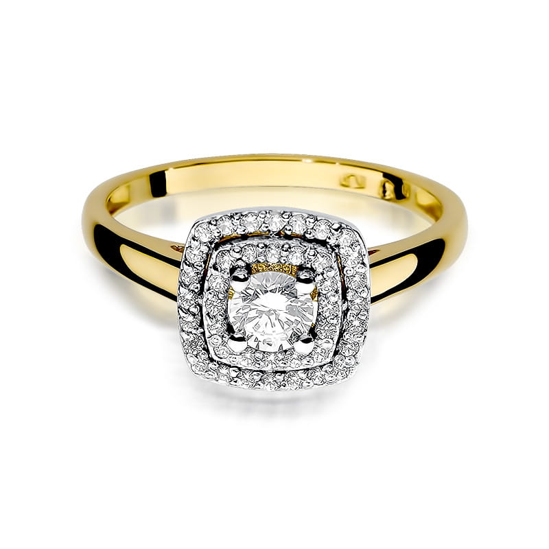 Inel Aur 9K cu Diamante Naturale 0.50 ct