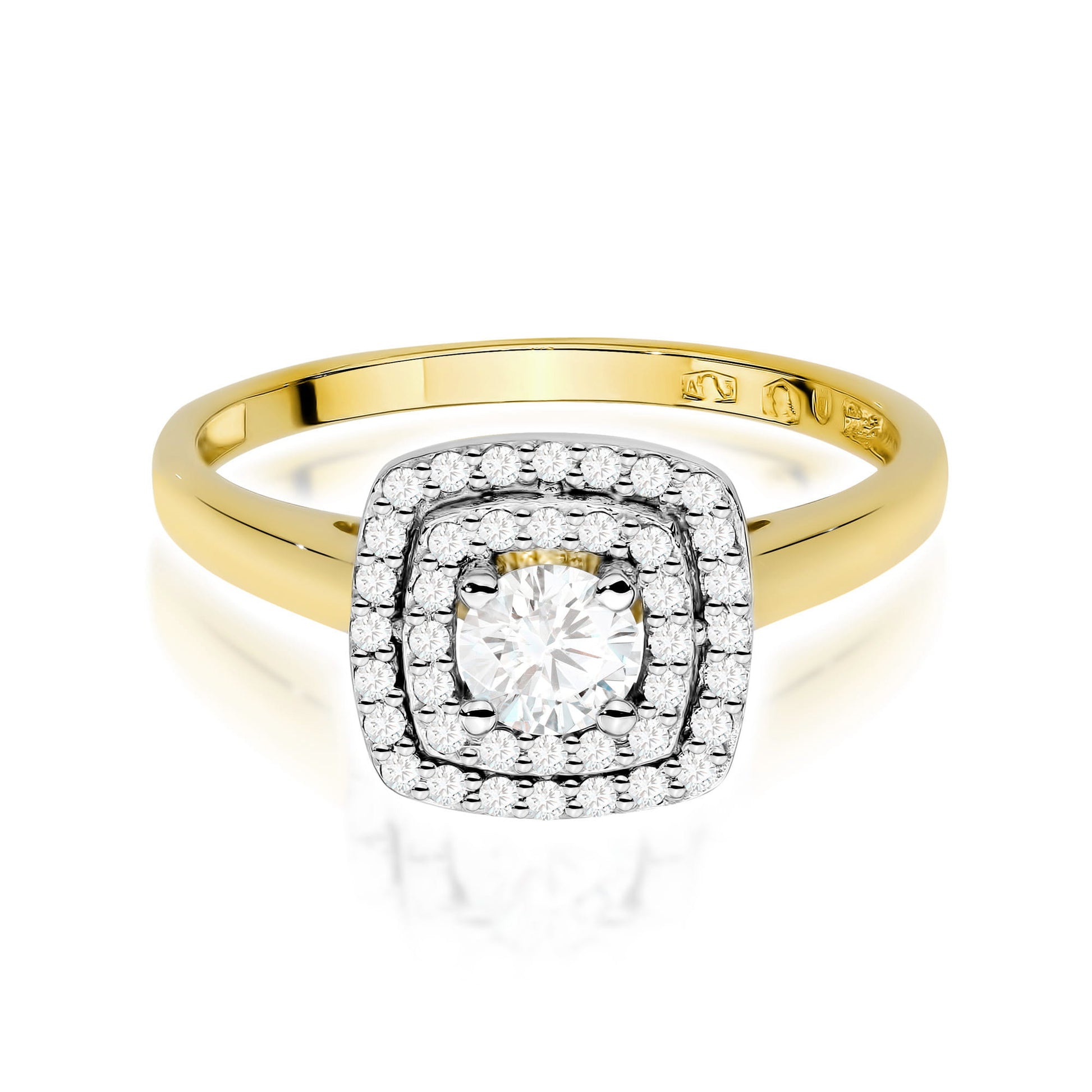 Inel Aur 9K cu Diamante de Laborator 0.50 ct