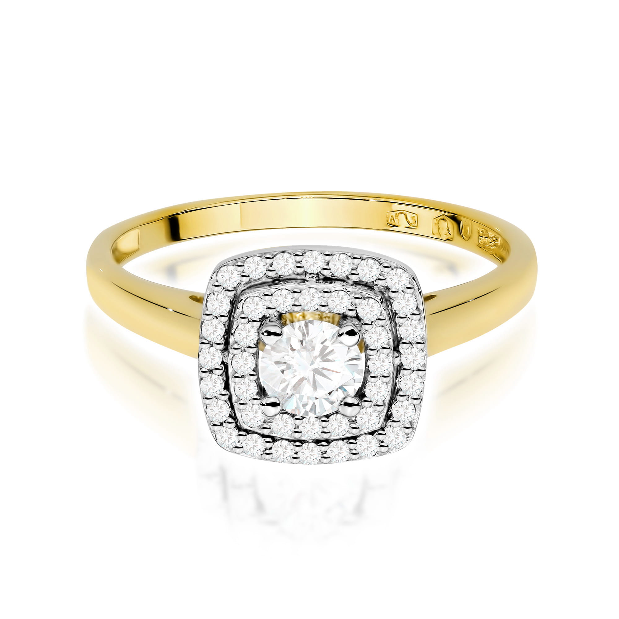 Inel Aur 9K cu Diamante de Laborator 0.50 ct