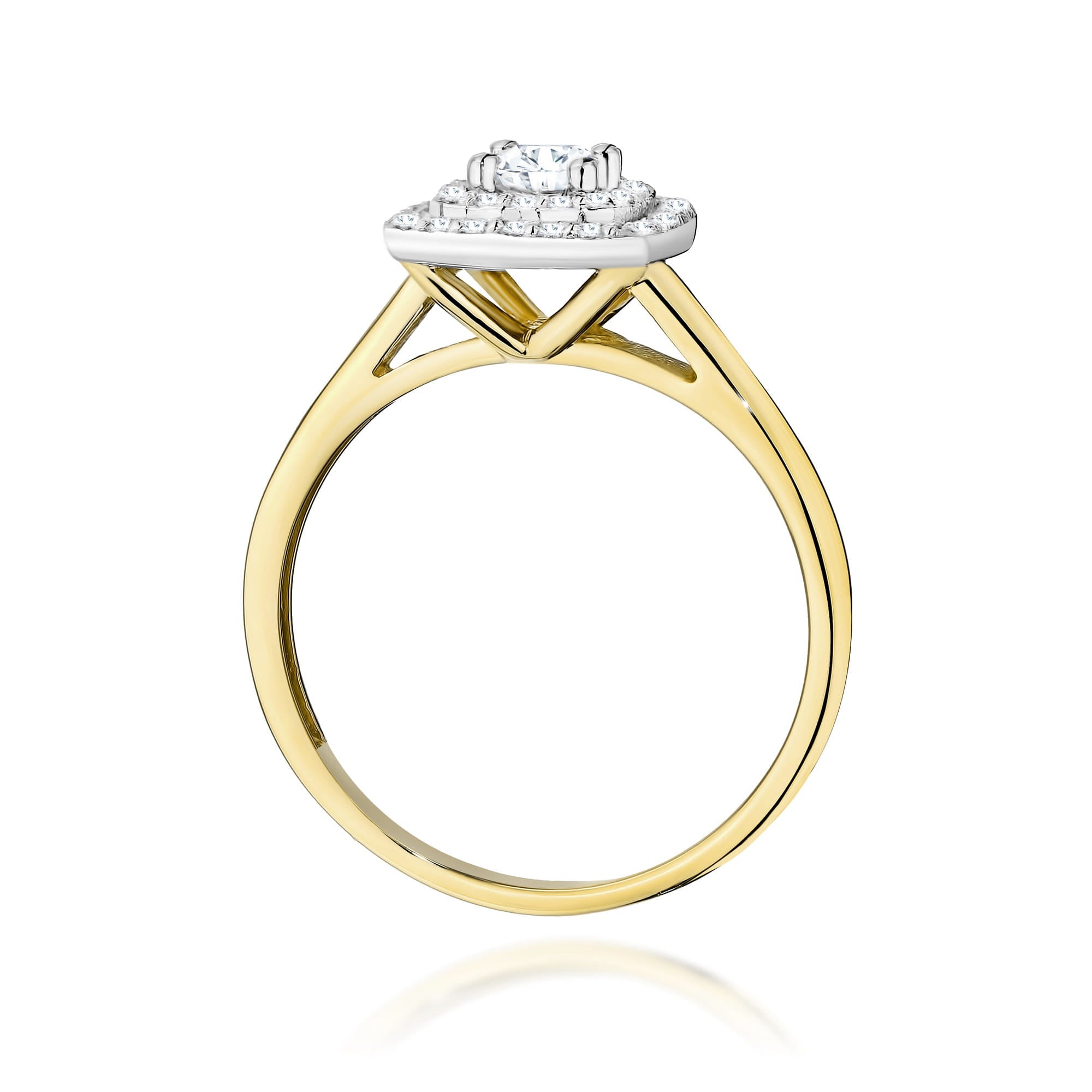 Inel Aur 9K cu Diamante de Laborator 0.50 ct