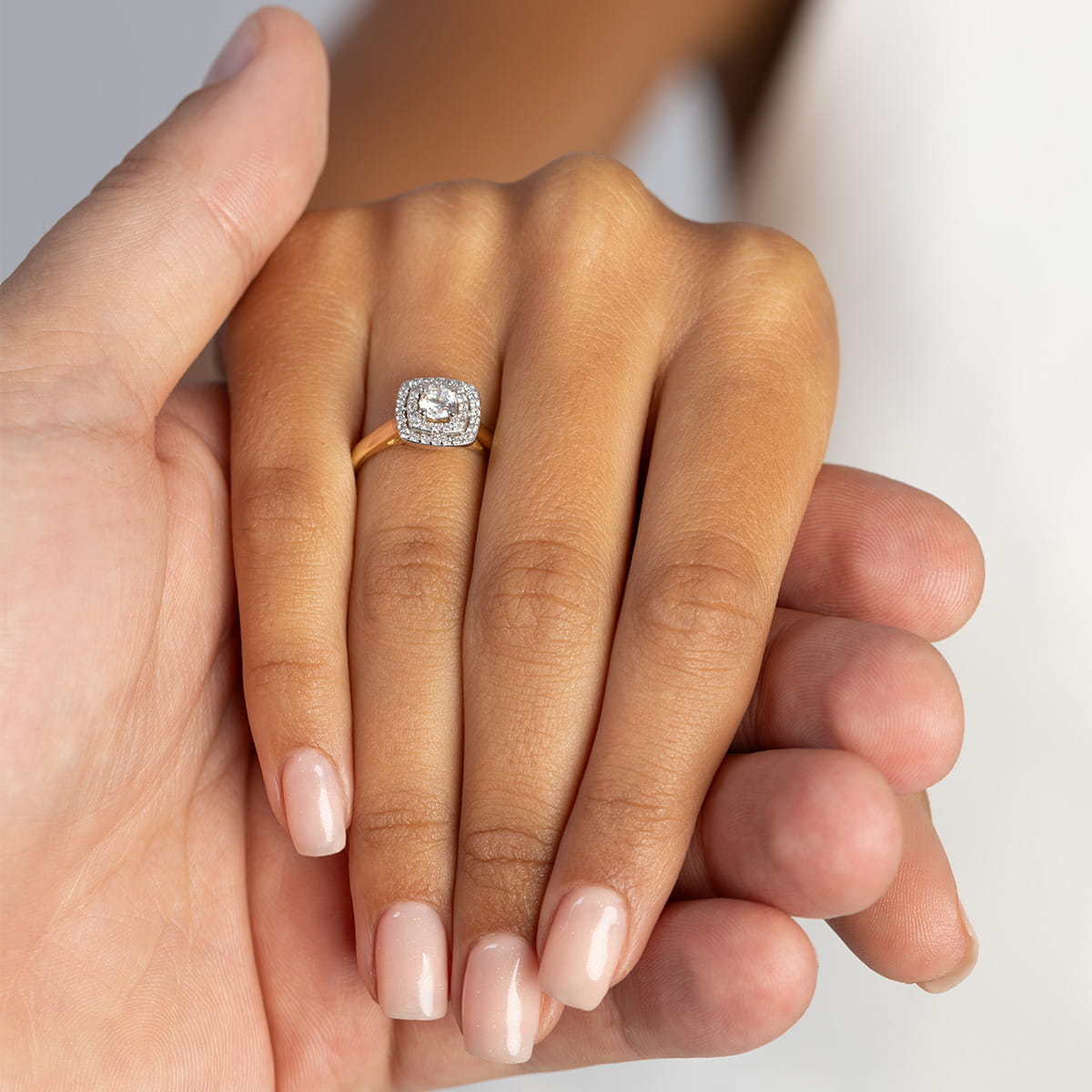 Inel Aur 9K cu Diamante de Laborator 0.50 ct