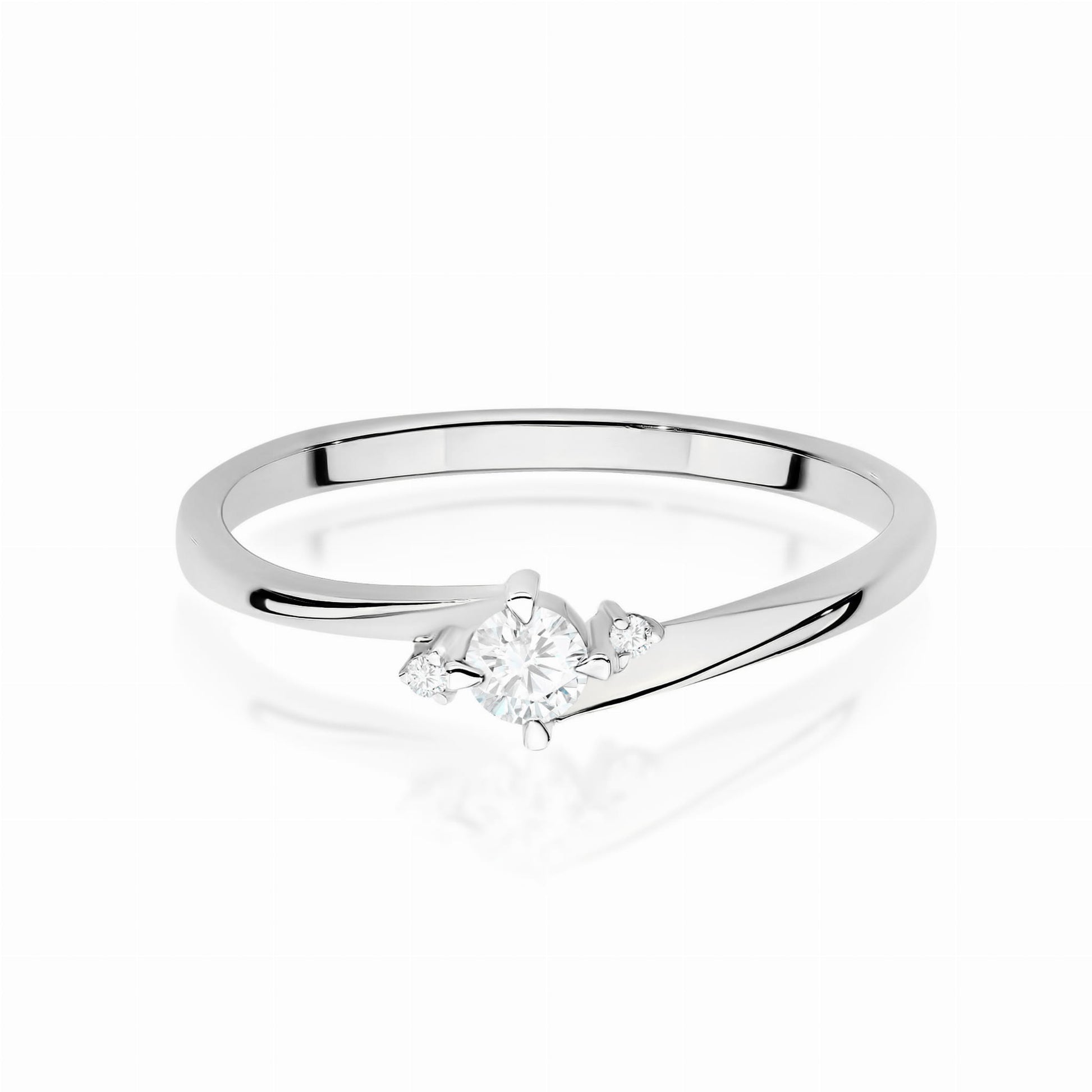 Inel Aur 9K cu Diamante de Laborator 0.12 ct