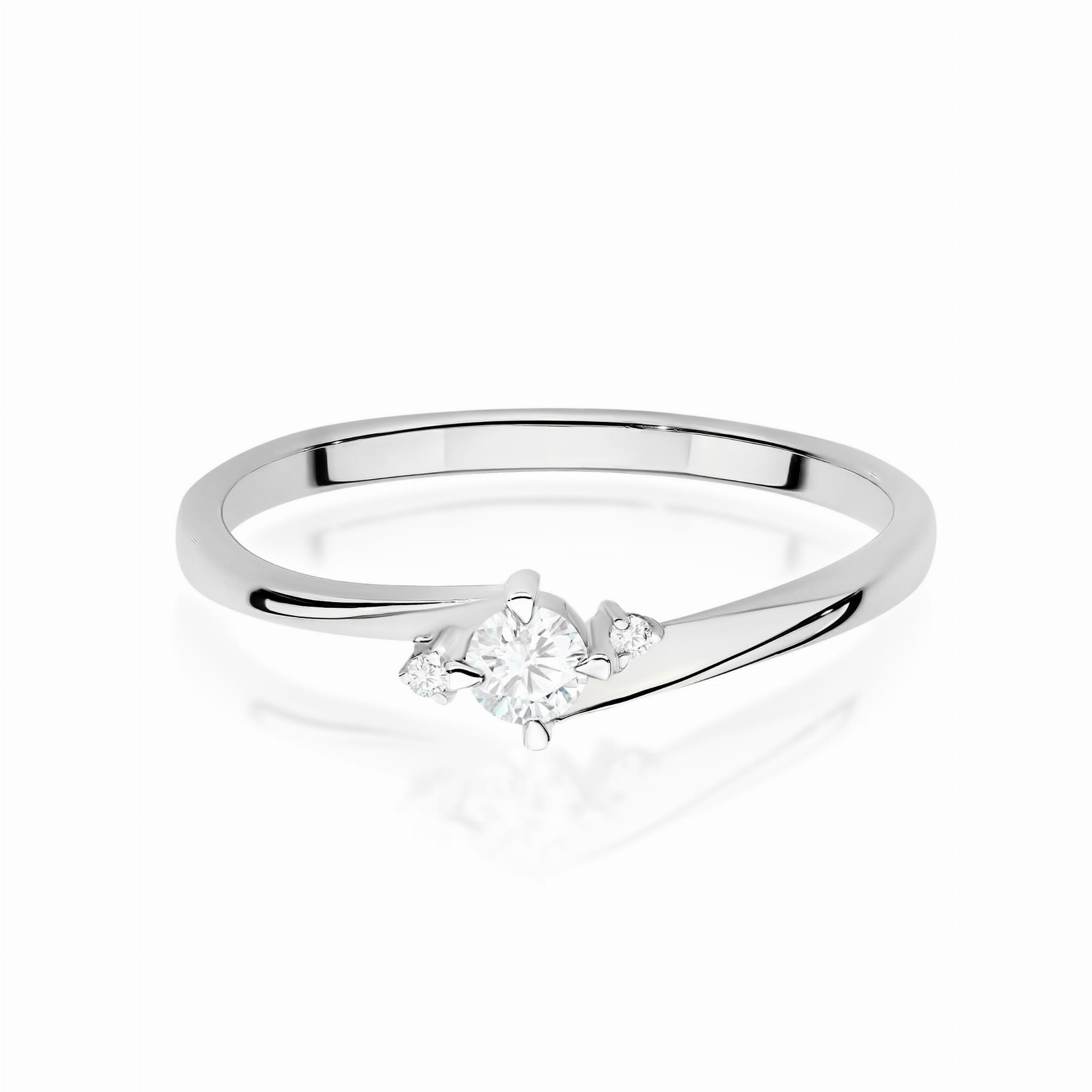 Inel Aur 9K cu Diamante de Laborator 0.12 ct