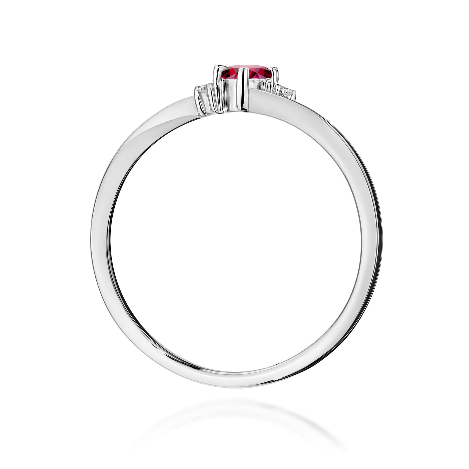 Inel Aur 9K cu Rubin 0.15 ct si Diamante Naturale 0.02 ct