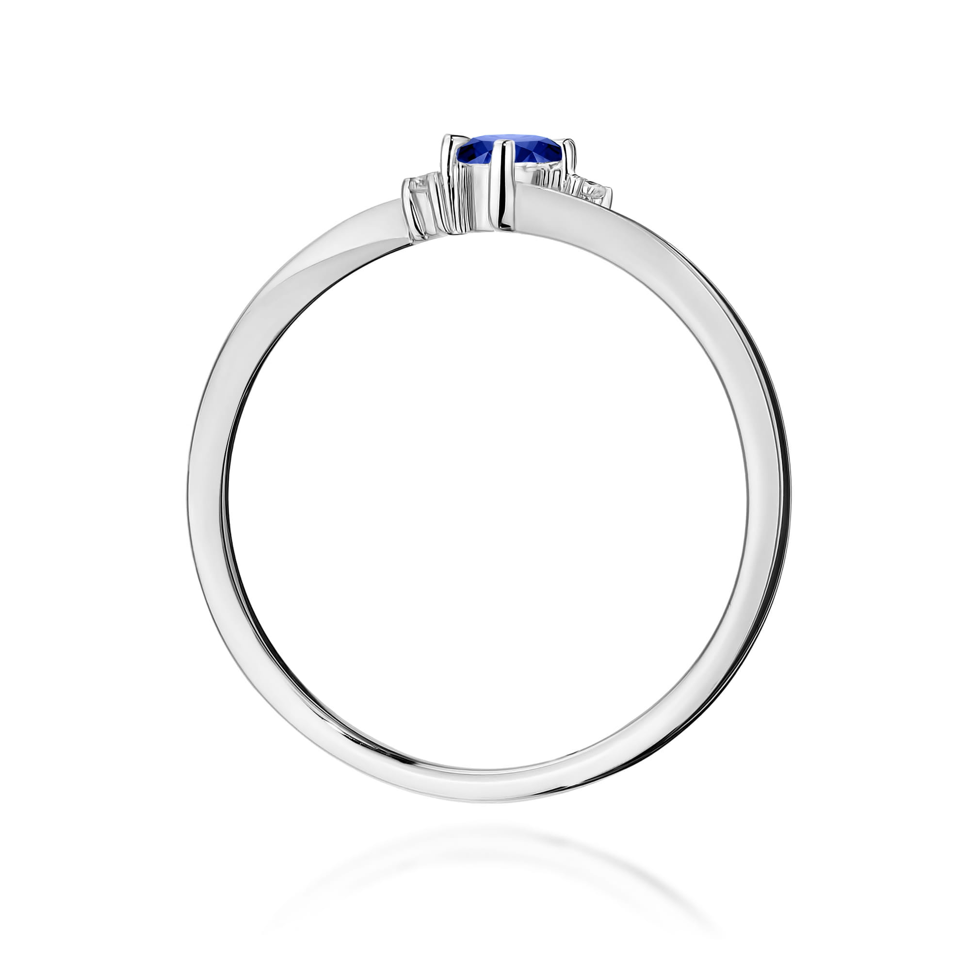 Inel Aur 9K cu Safir 0.15 ct si Diamante Naturale 0.02 ct