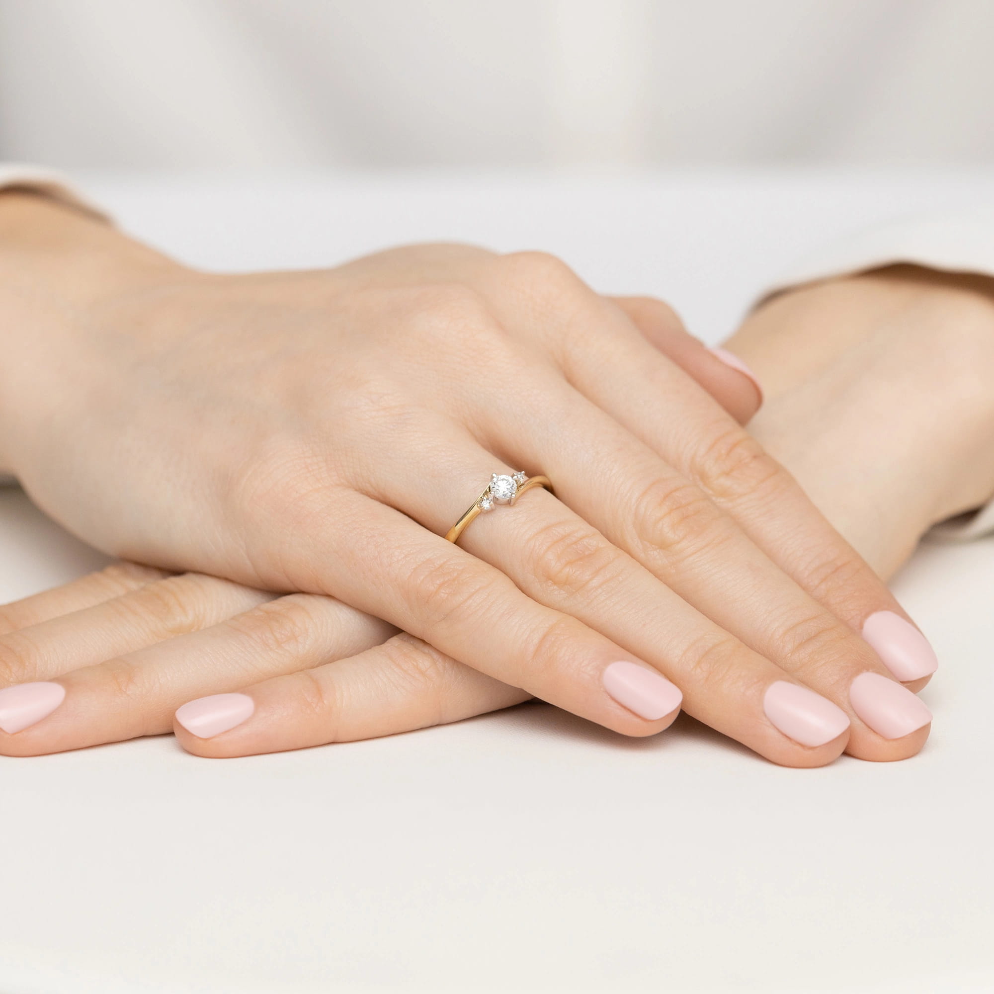 Inel Aur 9K cu Diamante Naturale 0.27 ct