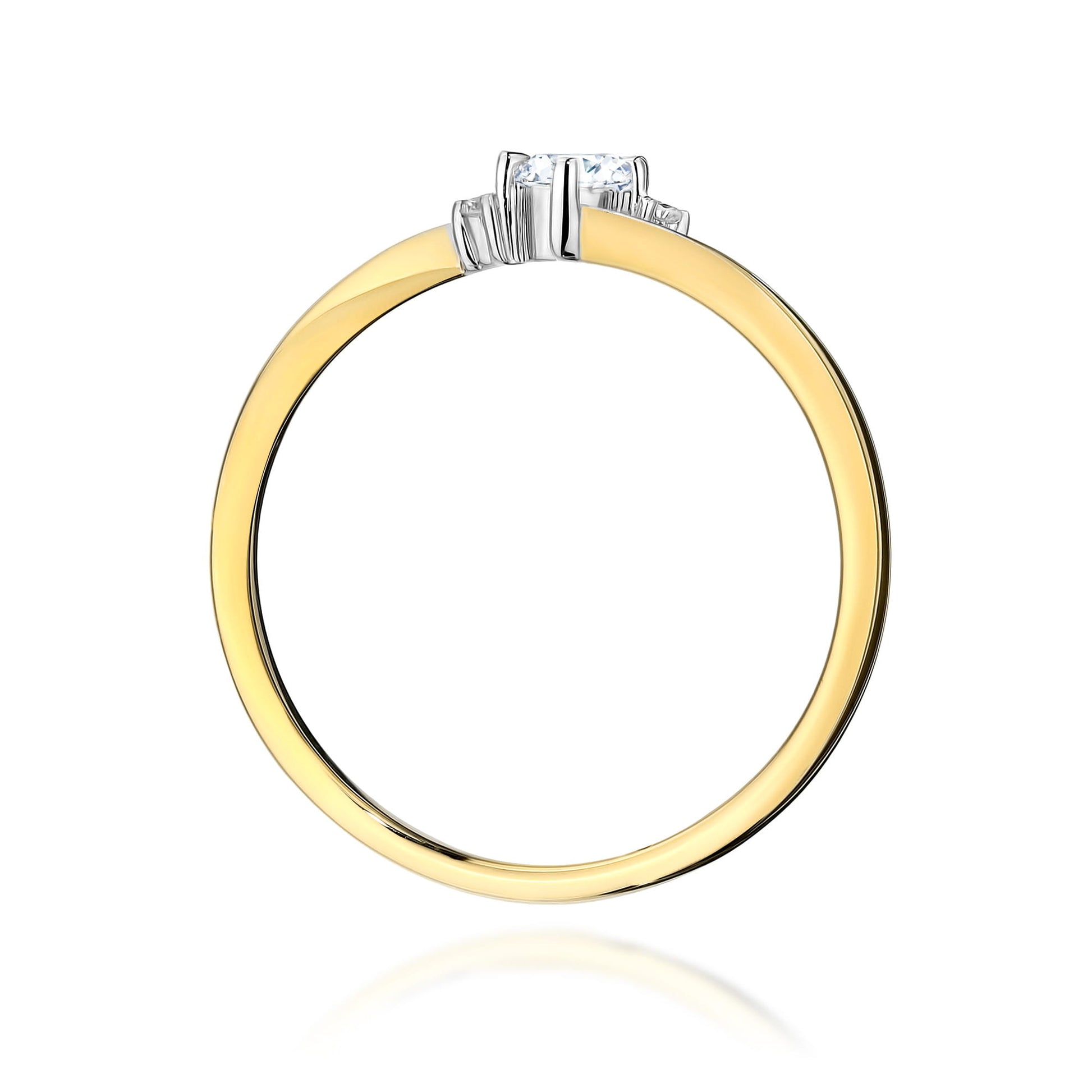 Inel Aur 9K cu Diamante de Laborator 0.12 ct