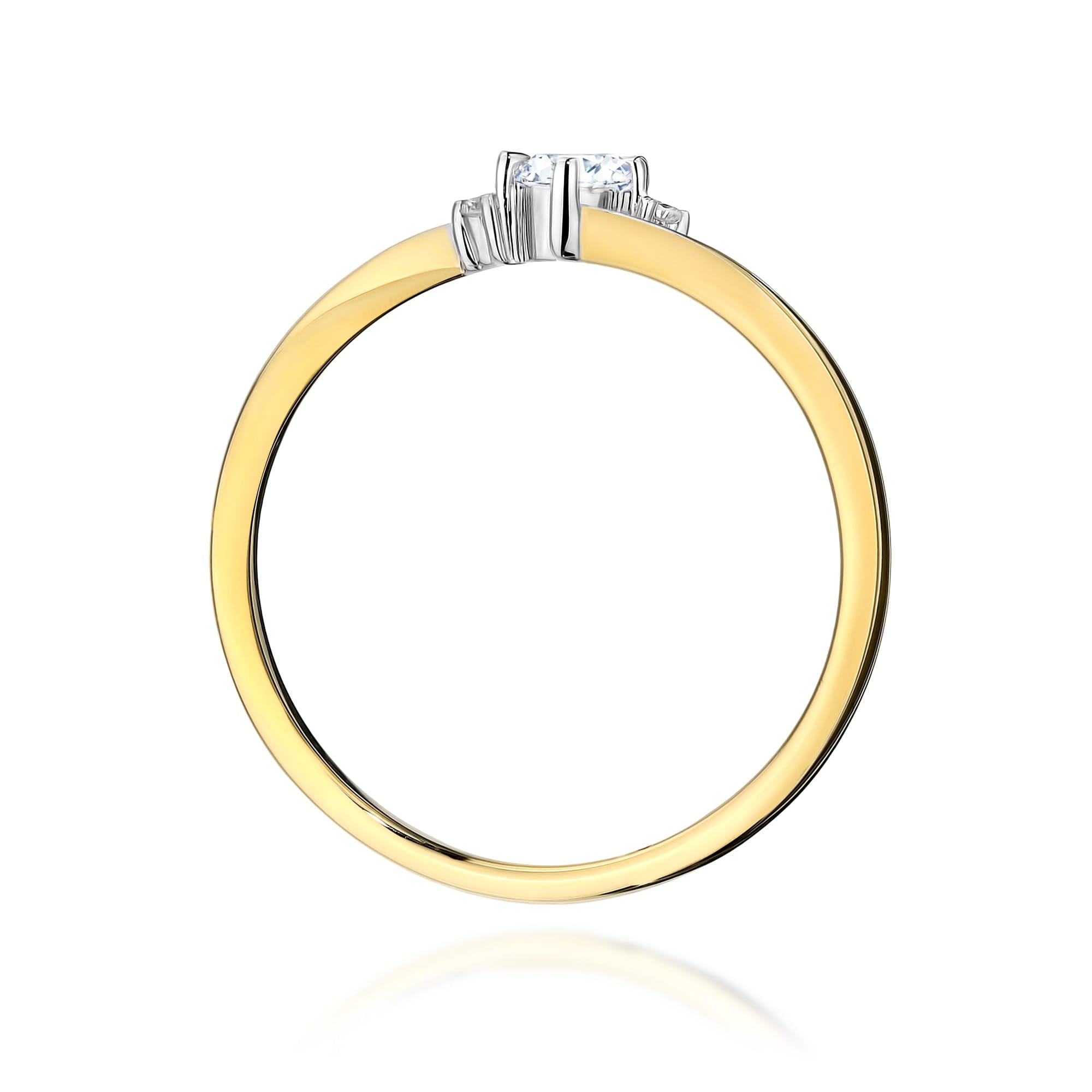 Inel Aur 9K cu Diamante de Laborator 0.12 ct