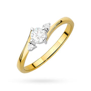 Inel Aur 9K cu Diamante de Laborator 0.27 ct