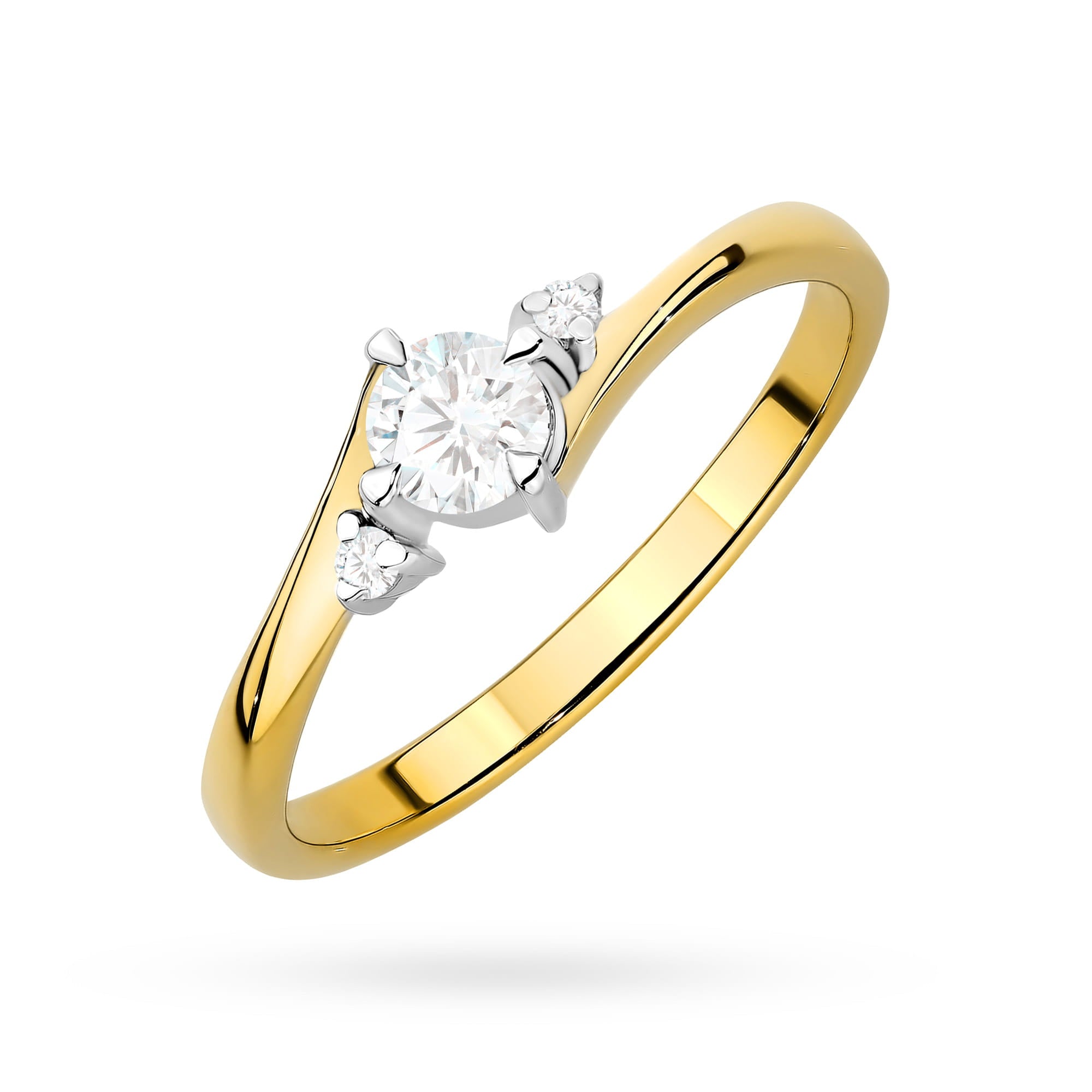 Inel Aur 9K cu Diamante de Laborator 0.27 ct