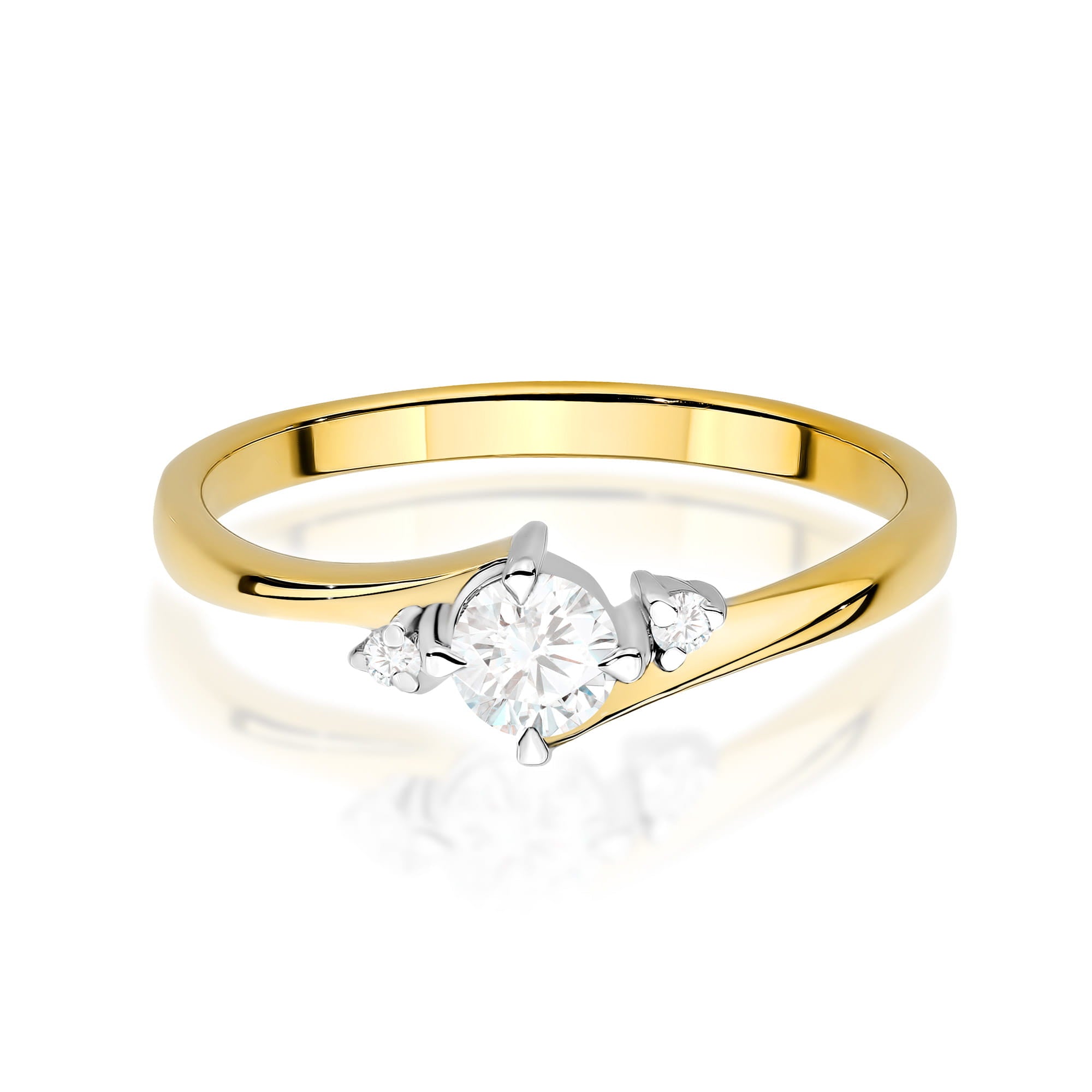 Inel Aur 9K cu Diamante de Laborator 0.27 ct