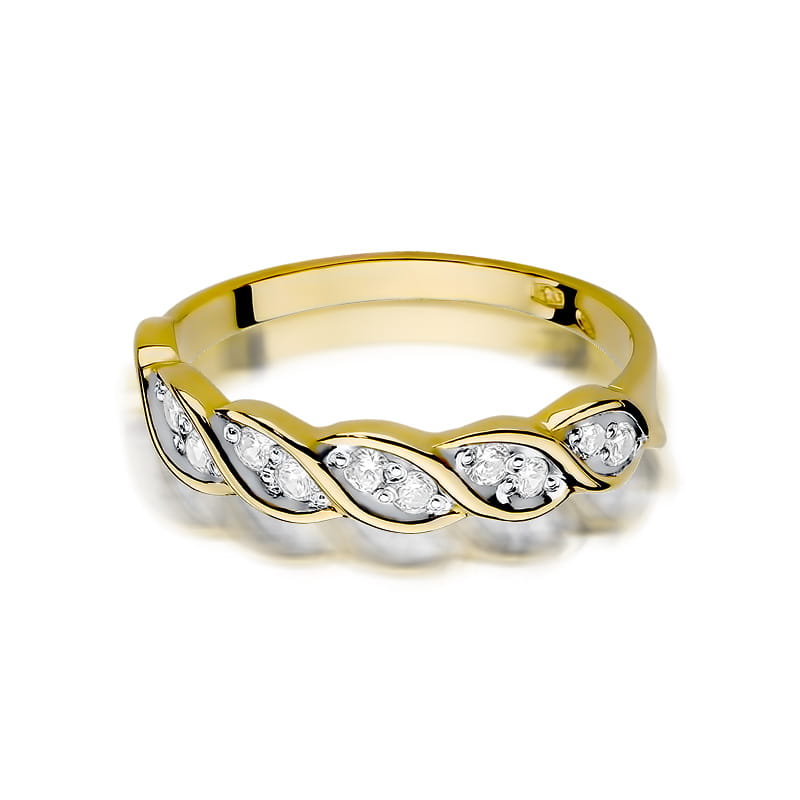 Inel Aur 9K cu Diamante Naturale 0.20 ct