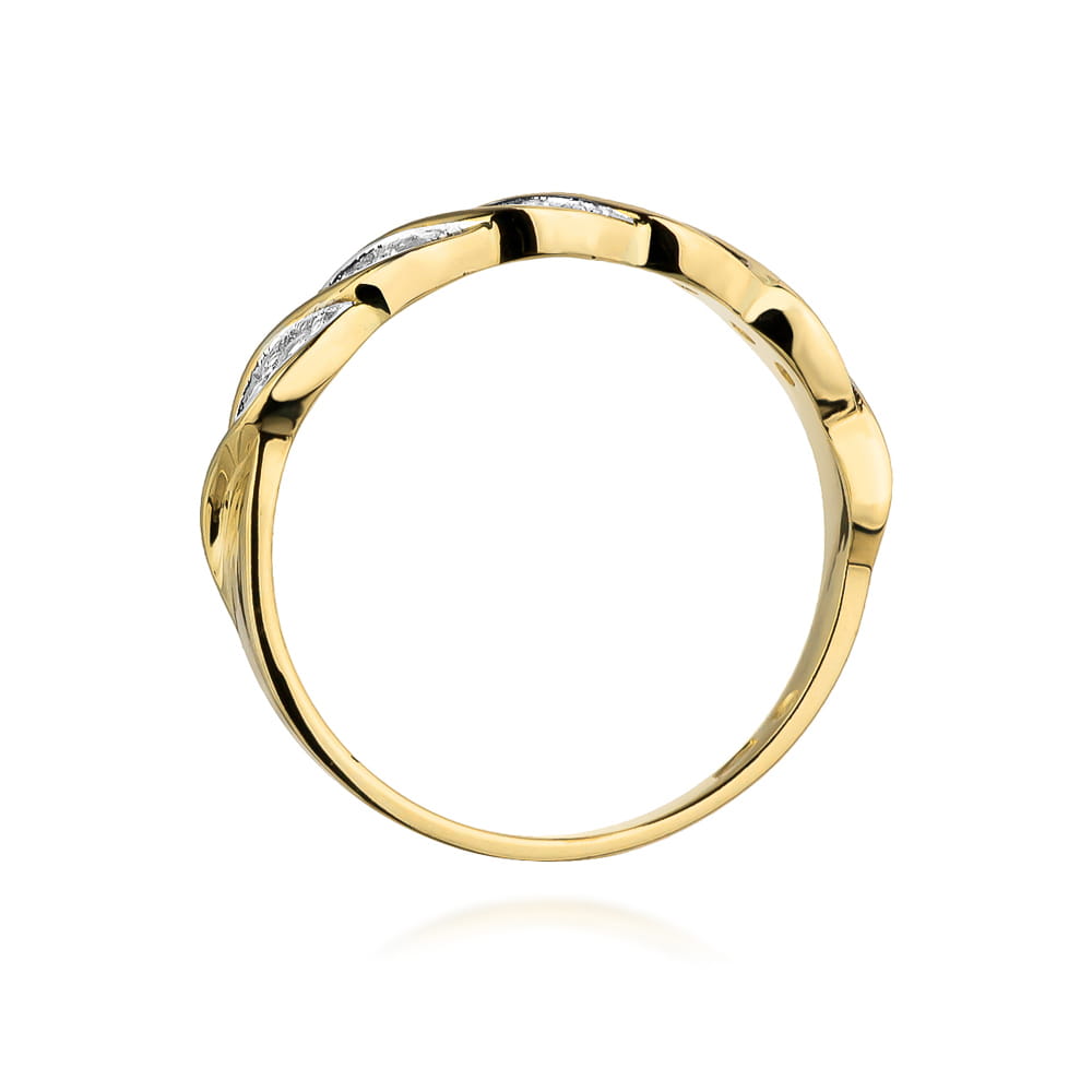 Inel Aur 9K cu Diamante Naturale 0.20 ct