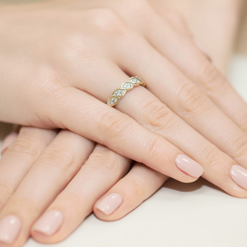 Inel Aur 9K cu Diamante Naturale 0.20 ct