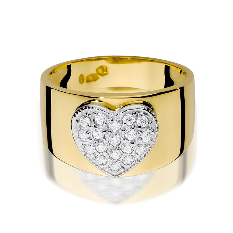 Inel Aur 9K cu Diamante Naturale 0.26 ct
