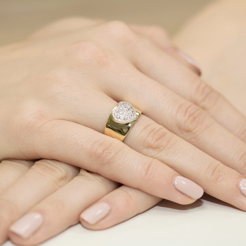 Inel Aur 9K cu Diamante Naturale 0.26 ct