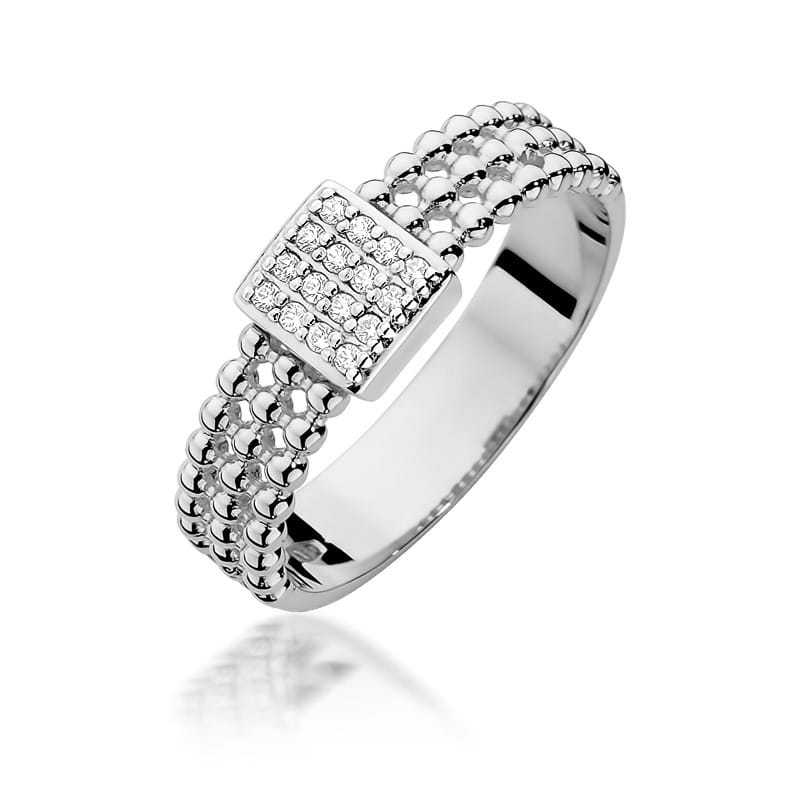 Inel Aur 9K cu Diamante Naturale 0.08 ct