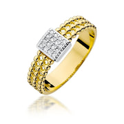 Inel Aur 9K cu Diamante Naturale 0.08 ct