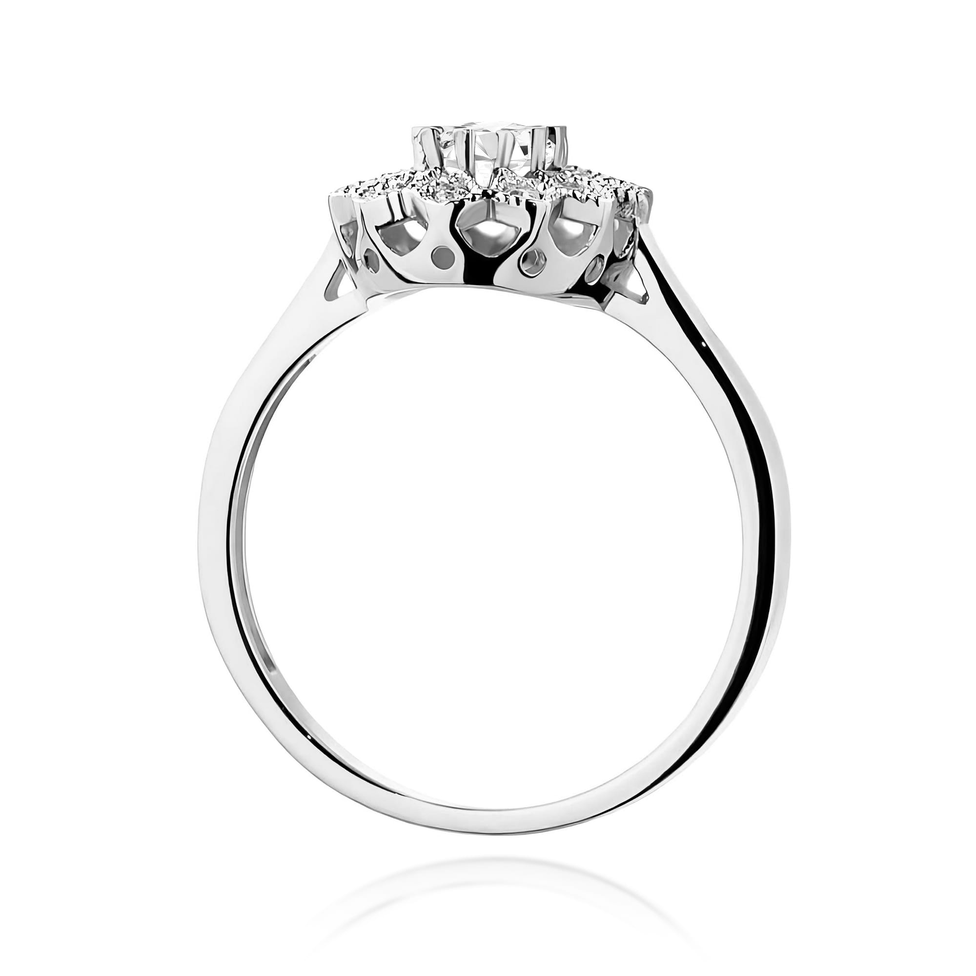 Inel Aur 14K Diamant Cultivat în Laborator 0,40ct Oval Model W0354