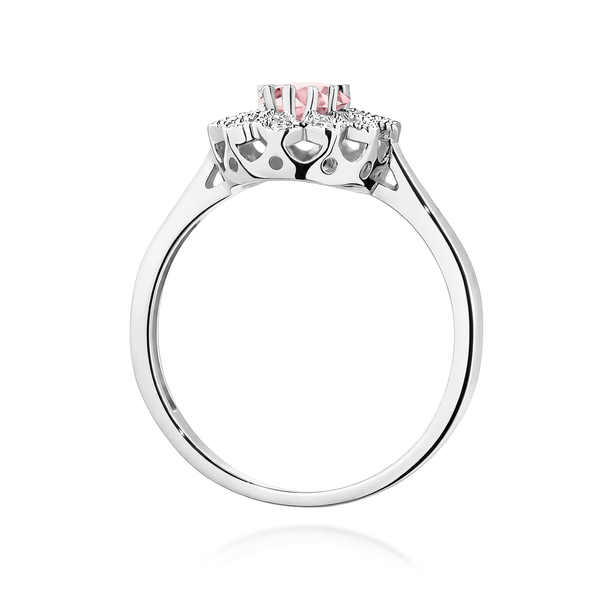 Inel Aur 9K cu Diamante Roz de Laborator 0.60 ct