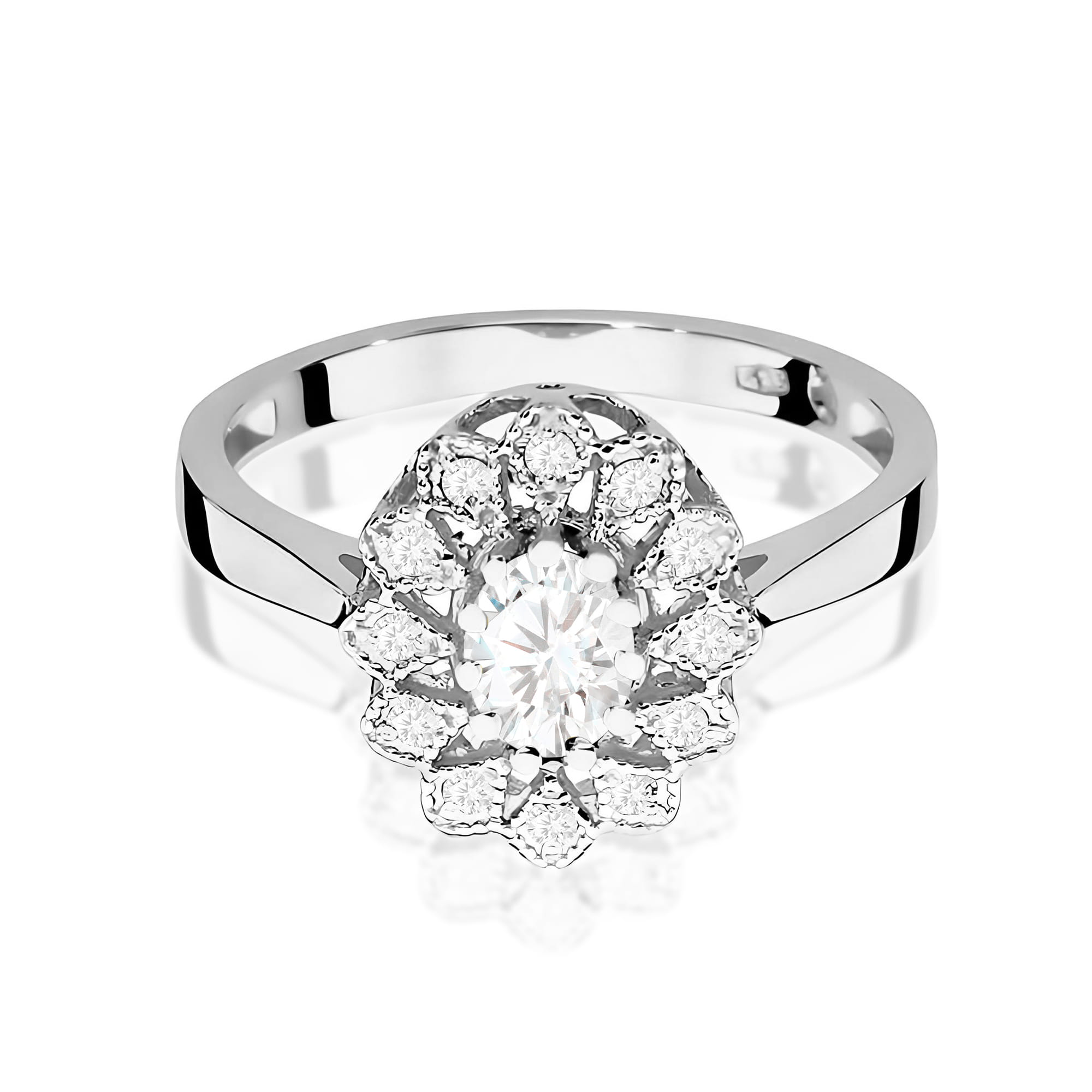Inel Aur 9K cu Diamante de Laborator 0.50 ct