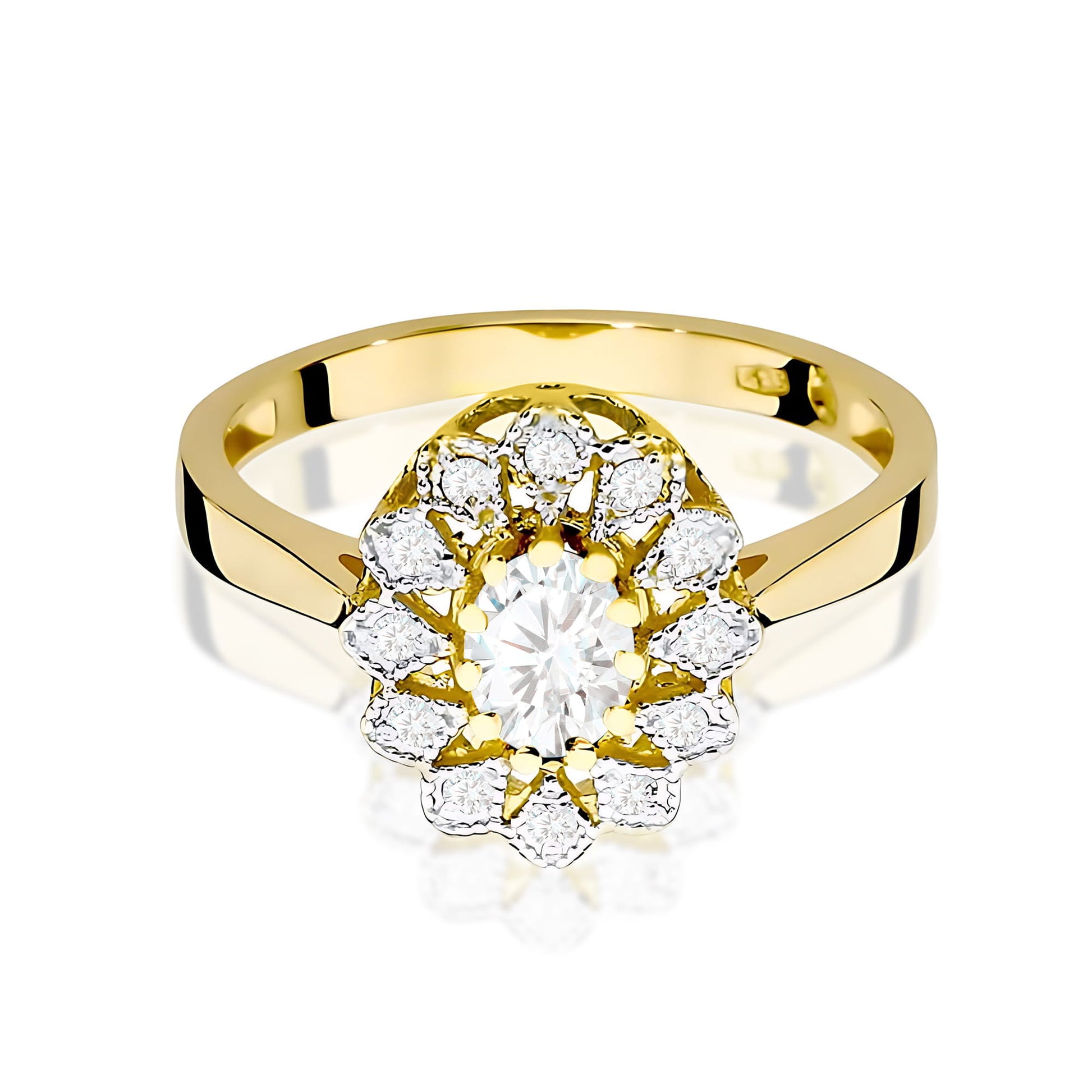 Inel Aur 9K cu Diamante de Laborator 0.50 ct