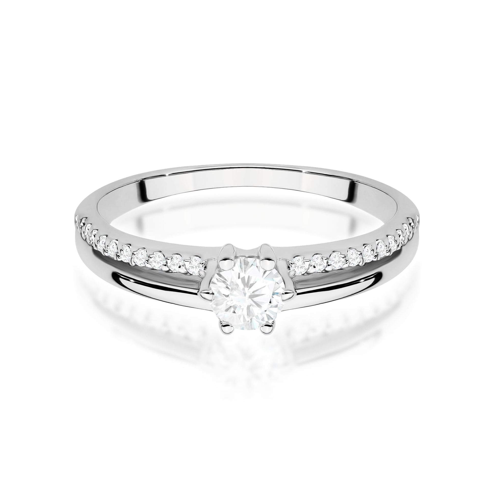 Inel Aur 9K cu Diamante de Laborator 0.40 ct