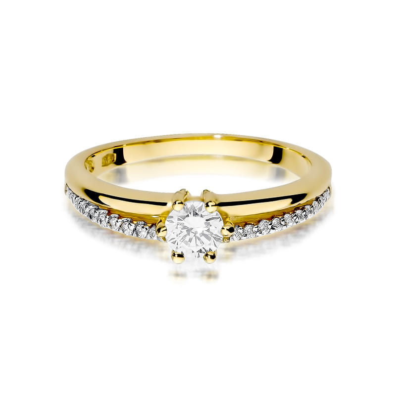 Inel Aur 9K cu Diamante Naturale 0.40 ct