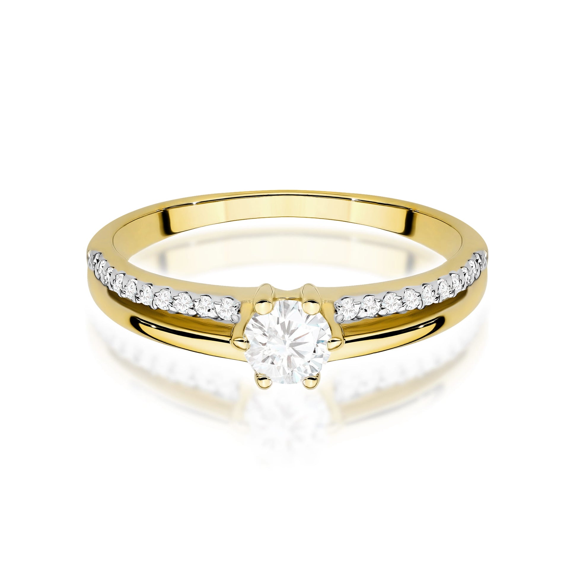 Inel Aur 9K cu Diamante de Laborator 0.40 ct