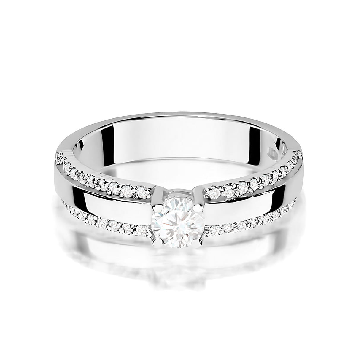 Inel Aur 9K cu Diamante Naturale 0.45 ct