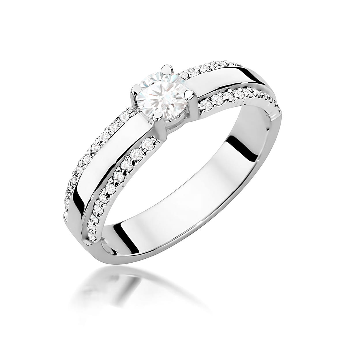 Inel Aur 9K cu Diamante de Laborator 0.45 ct